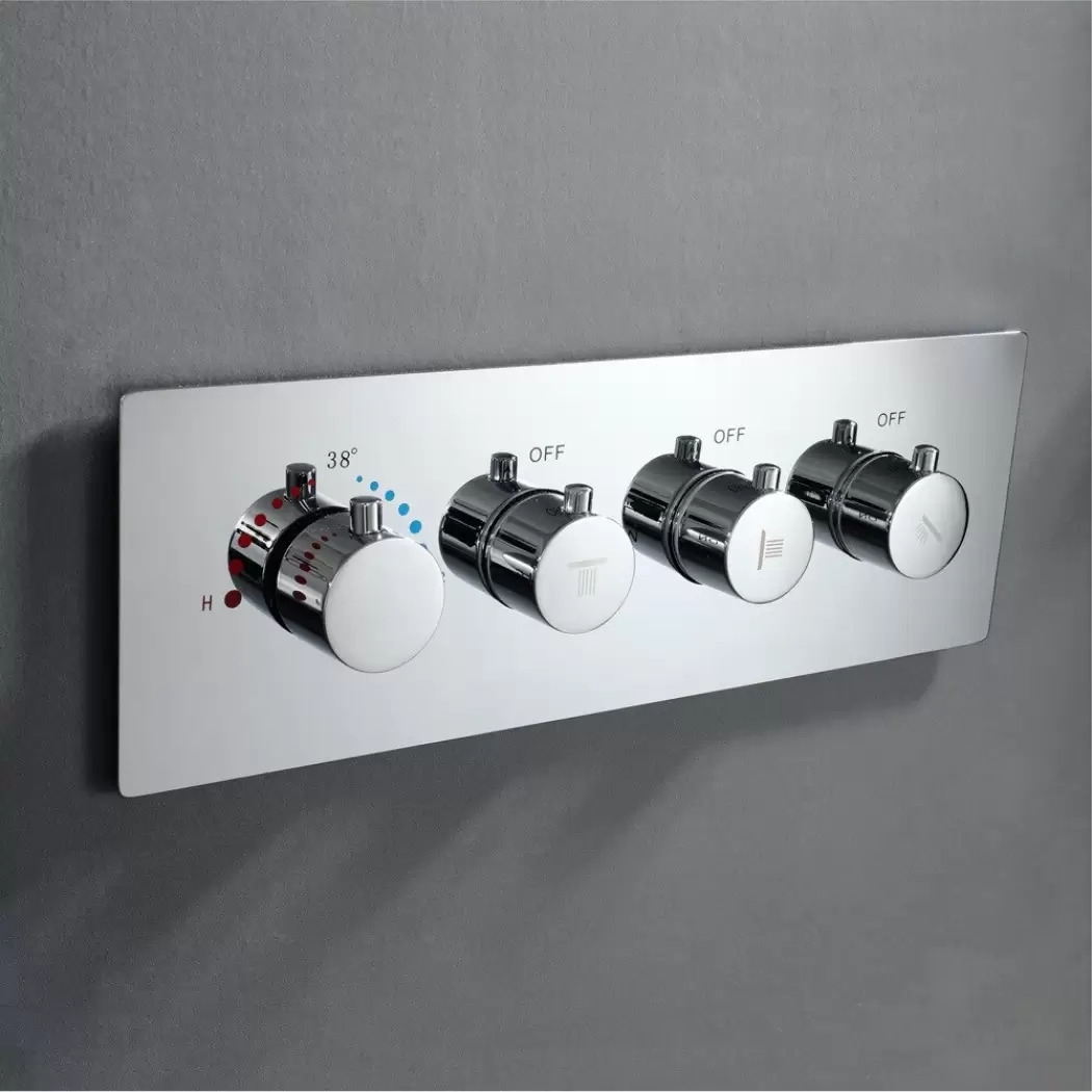 Three Function Four Handle Hot Cold Brass Diverter Shower Controller